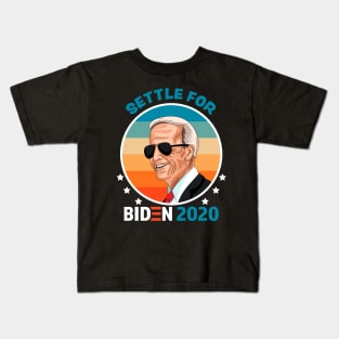 Settle for Biden 2020 Vintage Sunset Design Kids T-Shirt